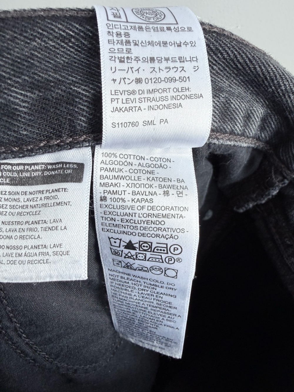 Levi's Premium BAGGY DAD WOMEN'S JEANS Size 26 Boot Barn Washed Black Gray - Picture 12 of 16